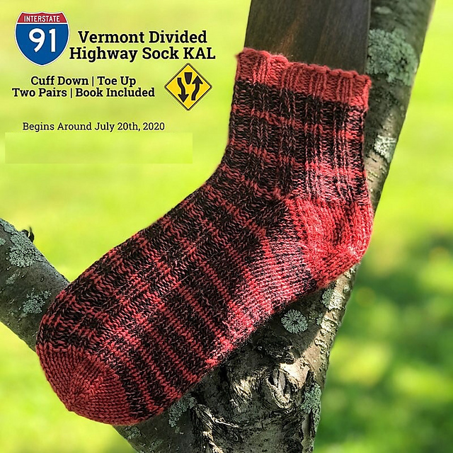 Divided Highway I-91N Toe Up Socks