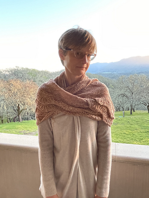 Animal Spirits Crescent Shawl