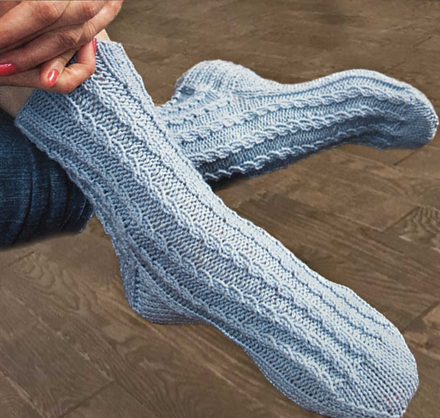 No Cable Needle Needed Socks