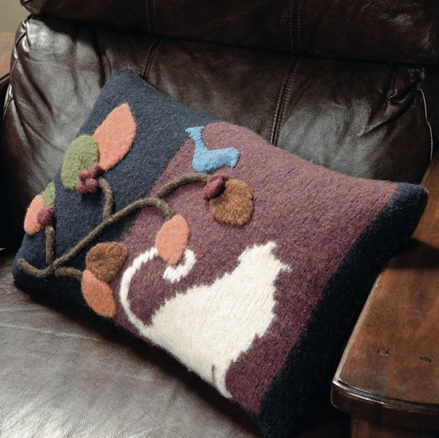 Felted Applique Pillow