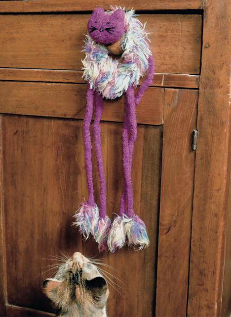 Felted Kitty Doorknob Toy