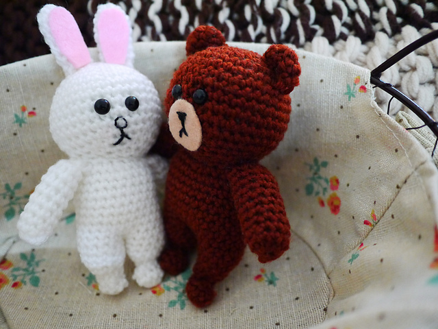 LINE Brown & Cony Amigurumi