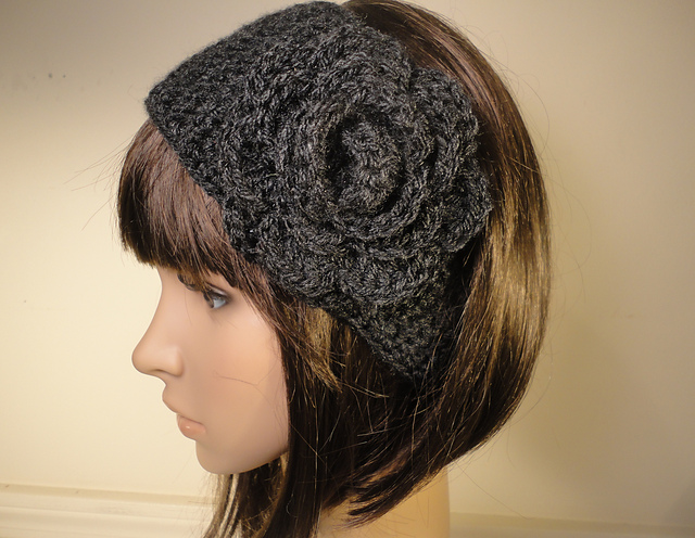 Headband Earwarmer with Flower