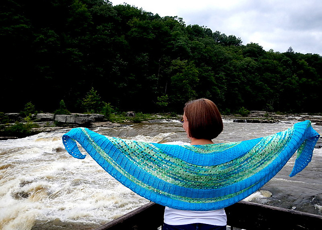 Over the Falls Shawl