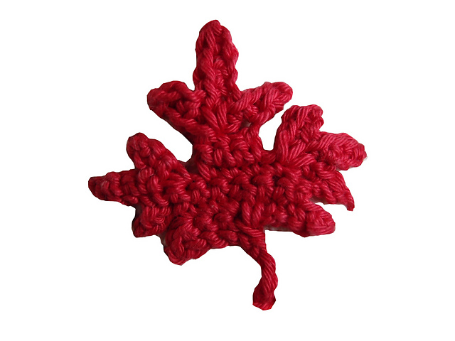 Crocheted Maple Leaf