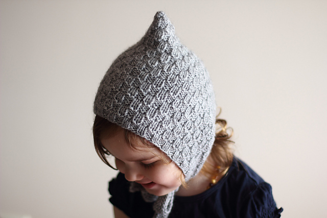 Basketweave Pixie Bonnet