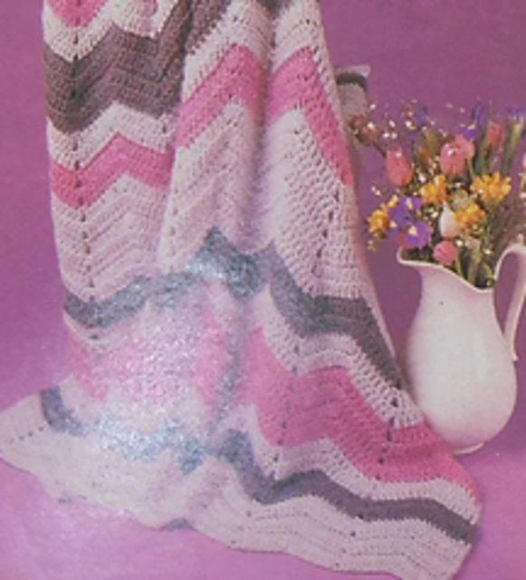 Pastel Ripple Afghan