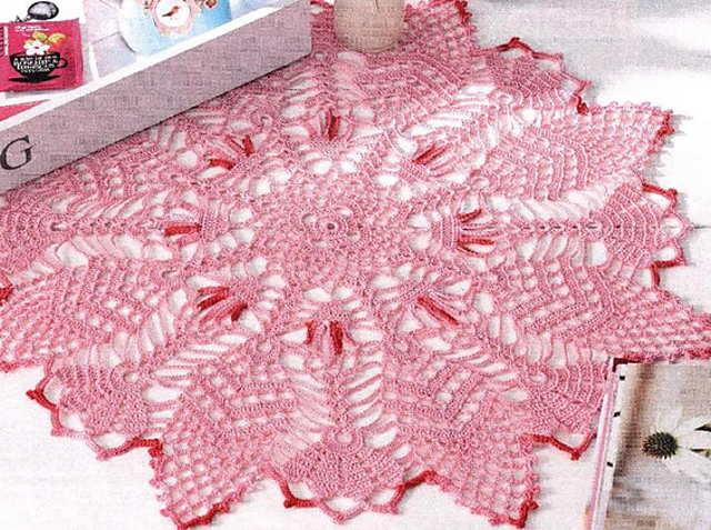 Deckchen in Rosa