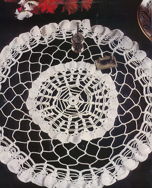 Napperon avec Coquilles en Relief