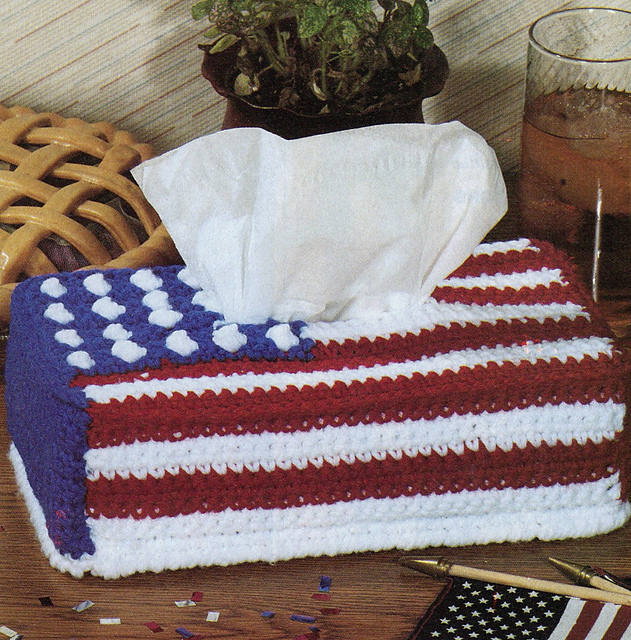 U. S. Flag Tissue Cover