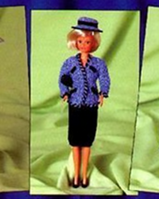 Lt. Blue and Black Chanel Suit