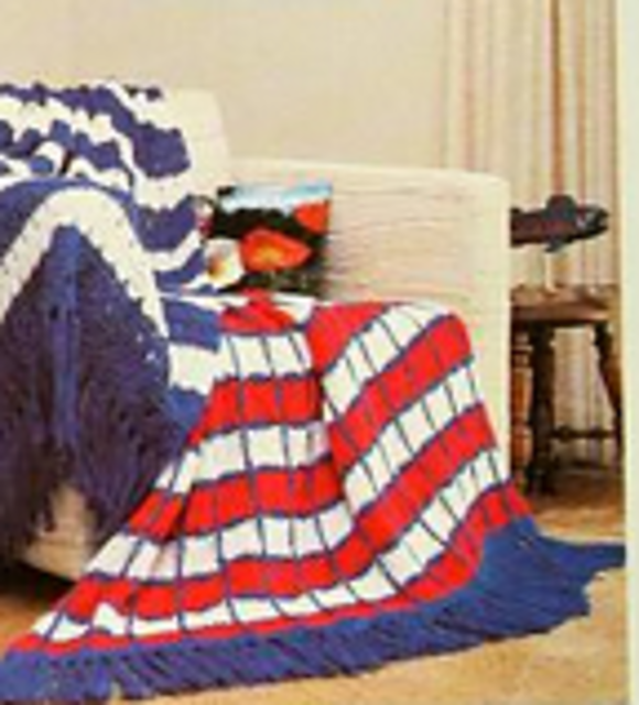 Fourth Of July Puff Stitch Afghan
