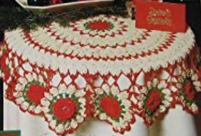 Christmas Rose Tablecloth
