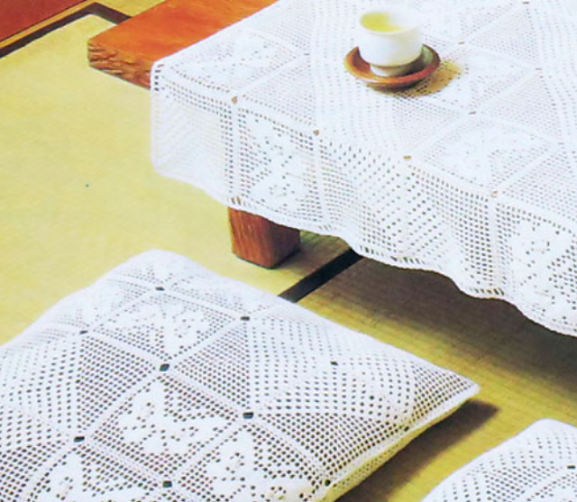 Tapis de table et coussin Les Éphéméres