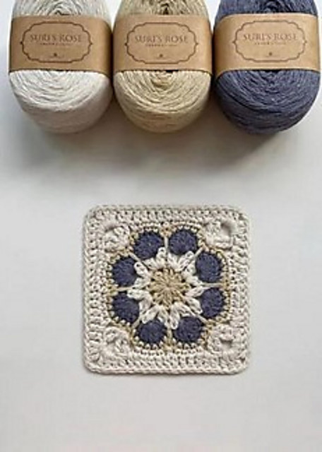 Three-Tone Flower Granny Square
