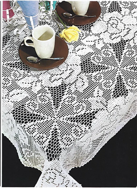 Nappe carrée Roses Thé