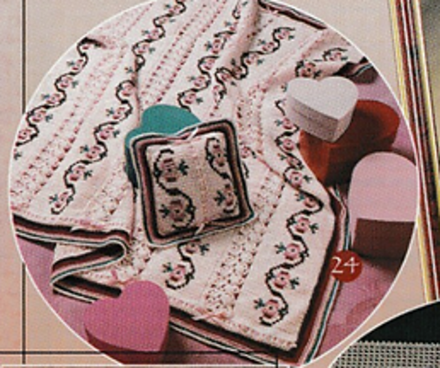 In the Pink Afghan & Pillow