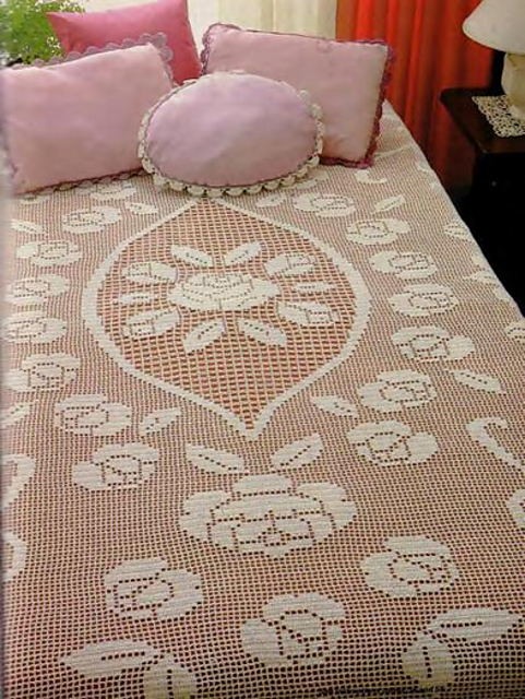 White Floral Bedspread