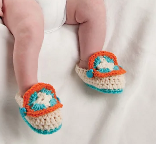 Granny Square Baby Slippers