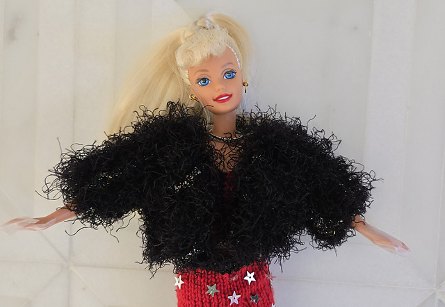 #0963 Black fur jacket