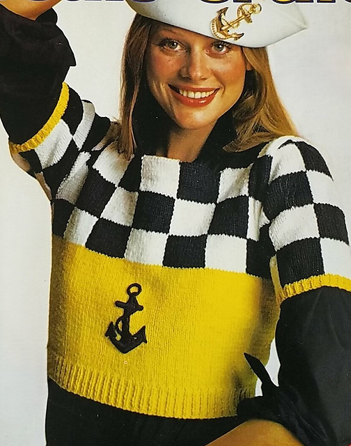Check Yoke Sweater