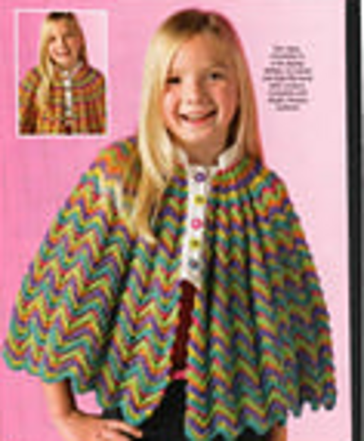 Kid's Reversible Buttoned Cape
