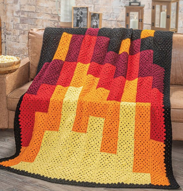 Cozy Autumn Fireplace Blanket