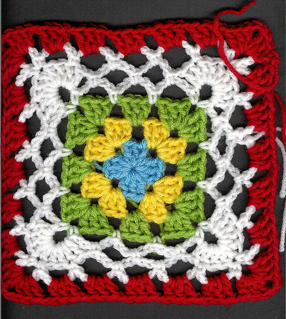 3. Large Squares Scrap Lacy Granny