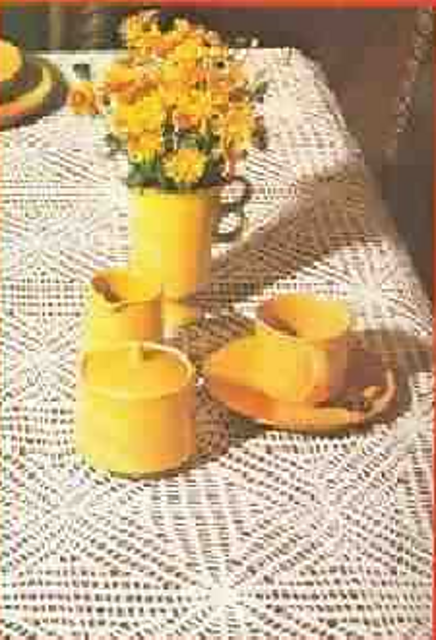 Table Cover with star-shaped motifs