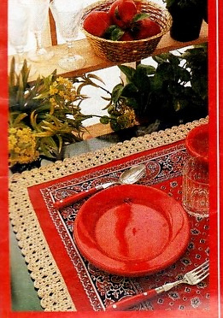 Lace for Rustic Luncheon Cloth