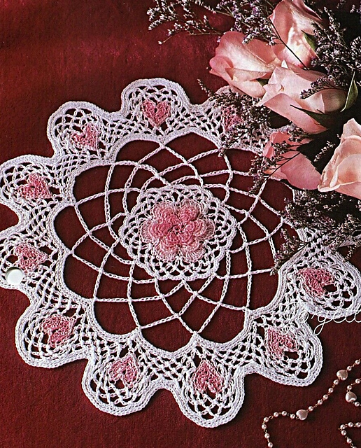 Doily Medley: Valentine Rose Doily