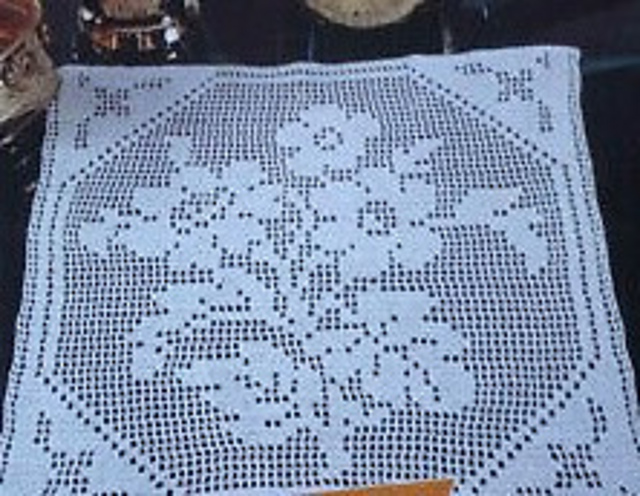Filet flower mat