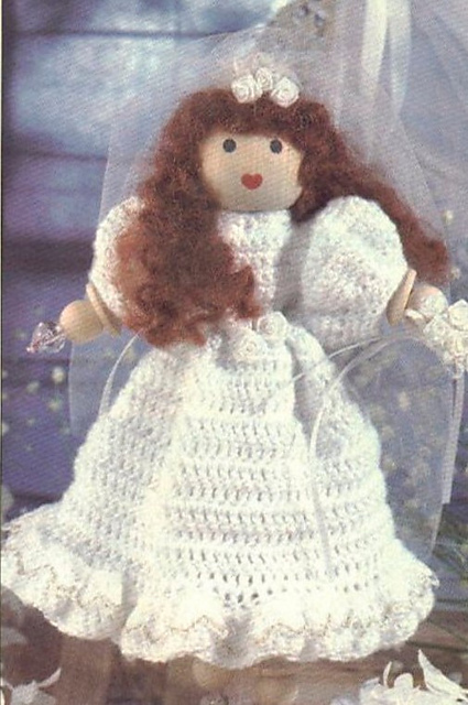 Spool Bride Doll