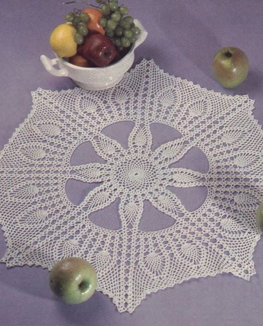 Openwork Pineapple Doily
