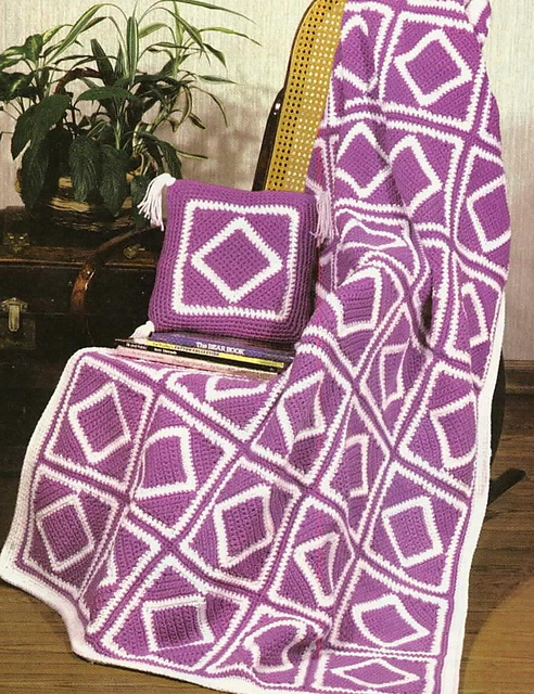 Purple Passion Afghan & Pillow