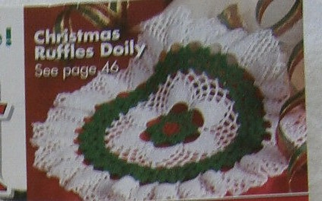 Christmas Ruffles Doily
