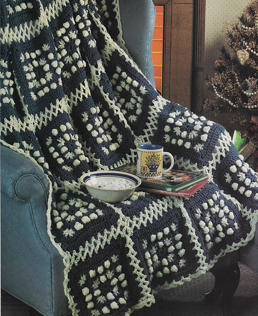 Popcorn Squares Afghan