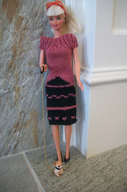 #0367 Pink and Black Dress
