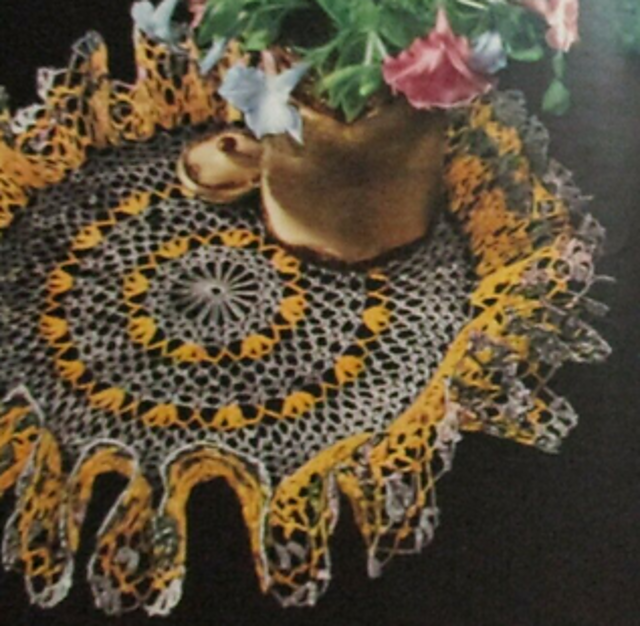 Gray Ruffle Doily