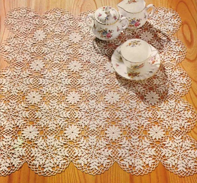 Square Cloth Snow Crystals