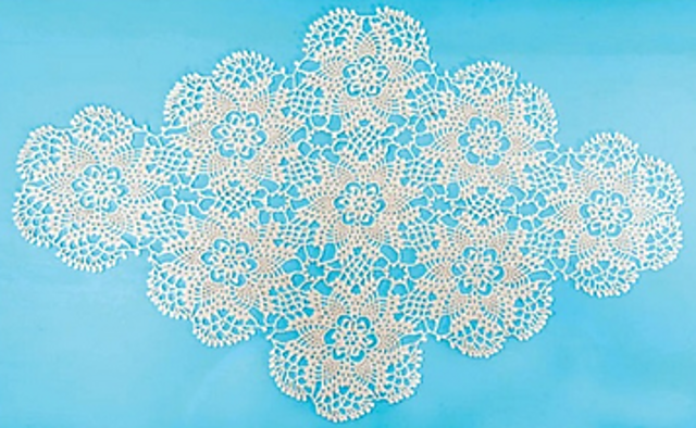 Deckchen in Rautenform