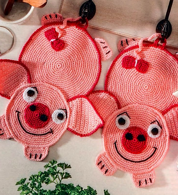 Topflappen Schweinchen