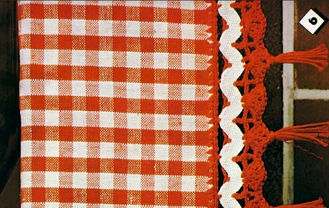 Red and White Shelf Cover