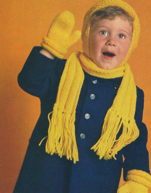 Scarf, Mittens, Hat