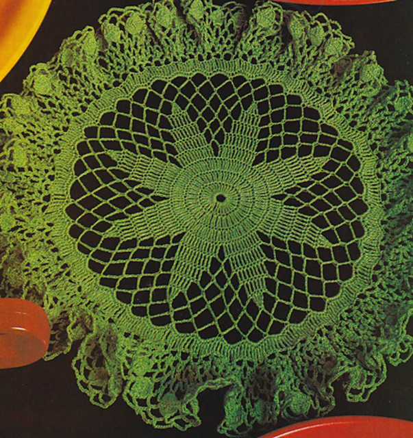 Green Mat with Ruffle