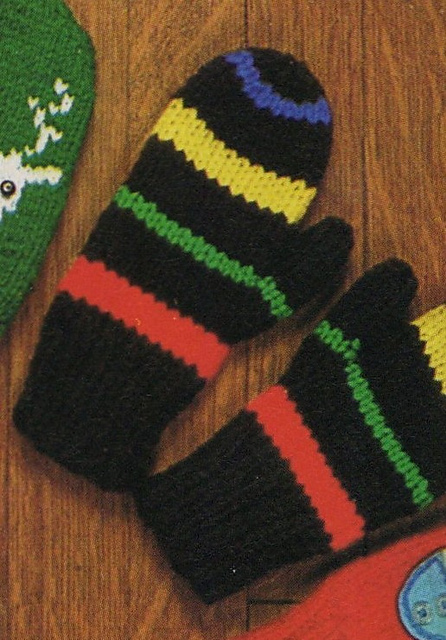 Easy Striped Mittens