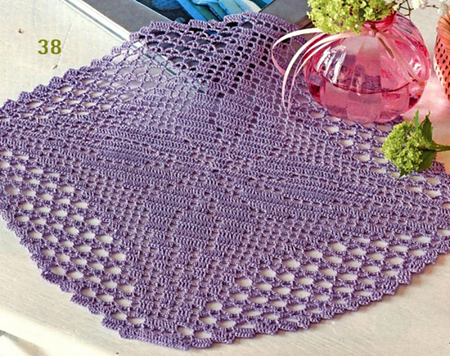 Filetdeckchen mit Motiv