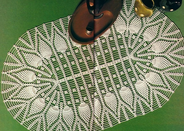 Oval Doily Flames