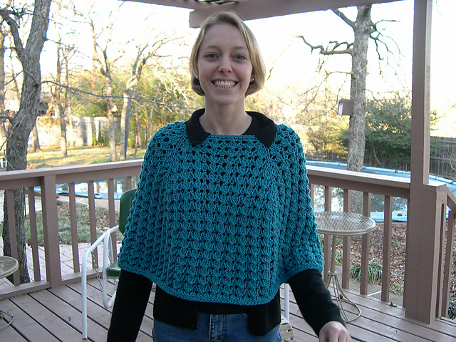Raglan Style Lace Poncho