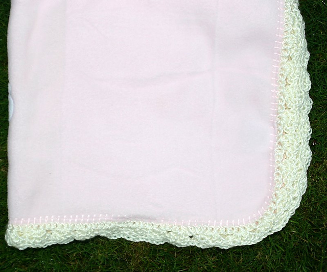 Twin Stitch Baby Blanket Edging